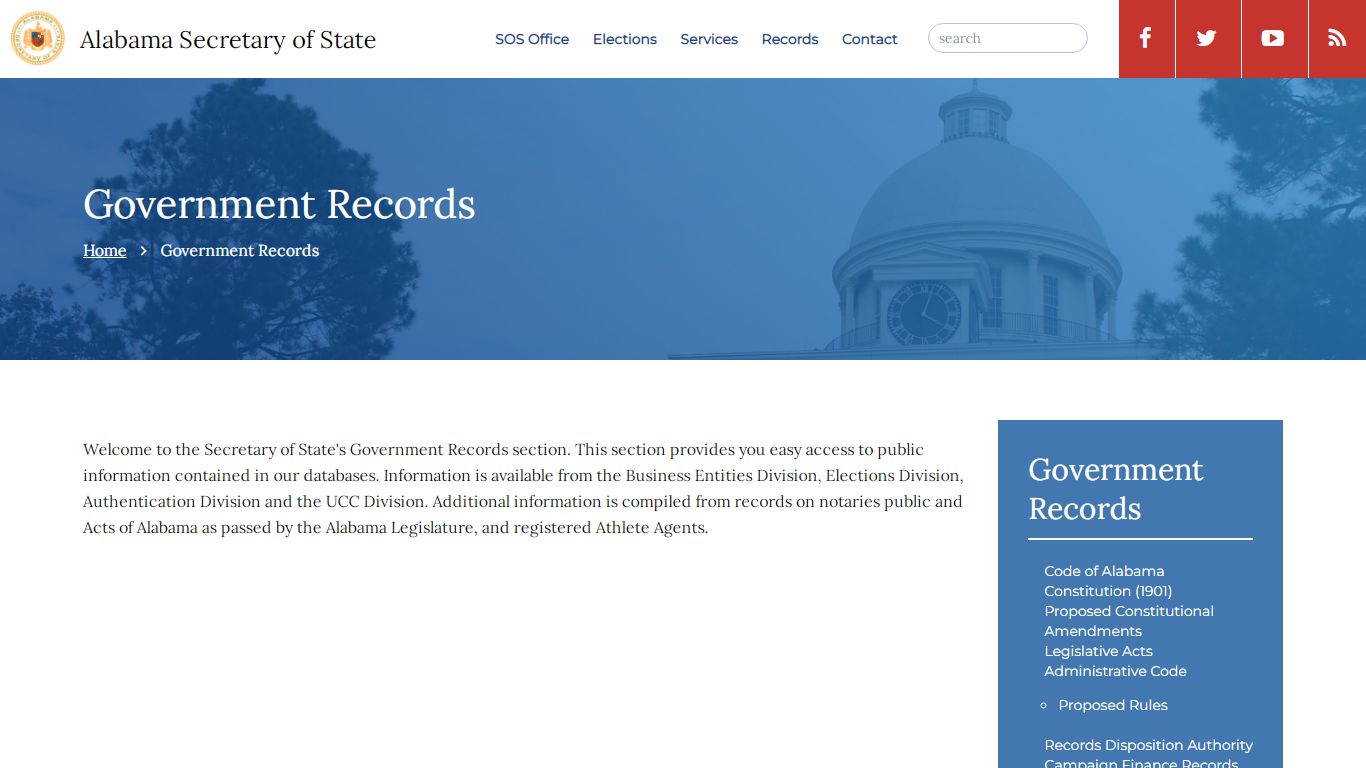 Government Records | Alabama Secretary of State